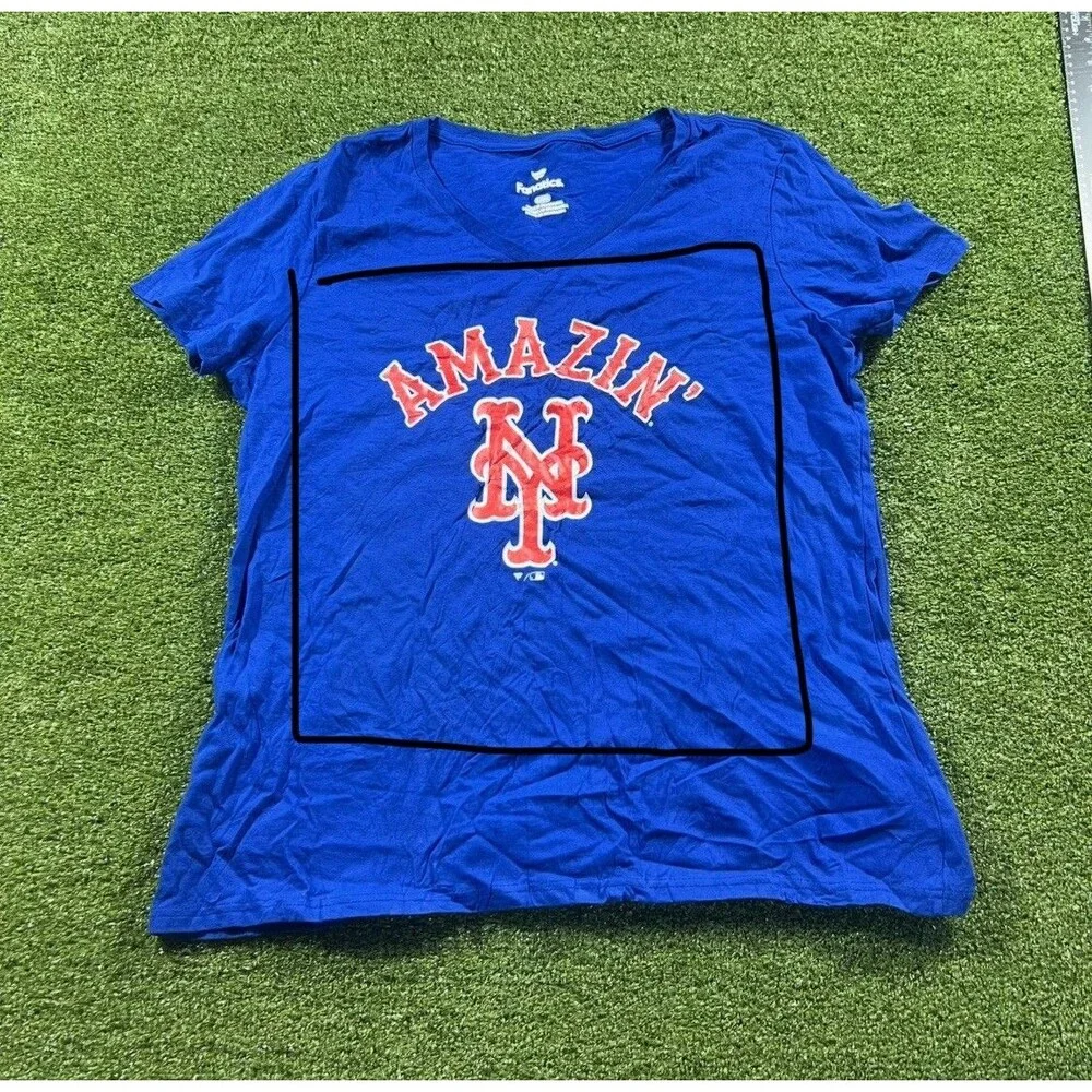 Fanatics New York Mets Size L Women’s T-shirt Blue MLB NWOT